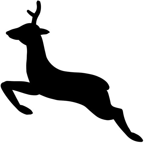 reindeer clip art black and white|reindeer silhouette images free.